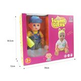 OBL847772 - 14 INCH GLUE HEAD / BLOW BOTTLE BODY LIVE EYE DOLL SET