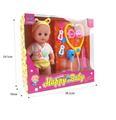 OBL847774 - 14 INCH GLUE HEAD / BLOW BOTTLE BODY LIVE EYE DOLL SET