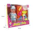 OBL847776 - 14 INCH GLUE HEAD / BLOW BOTTLE BODY LIVE EYE DOLL SET
