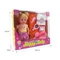 OBL847777 - 14 INCH GLUE HEAD / BLOW BOTTLE BODY LIVE EYE DOLL SET