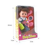 OBL847784 - 14 INCH GLUE HEAD / BLOW BOTTLE BODY LIVE EYE DOLL SET