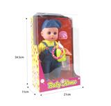 OBL847786 - 14 INCH GLUE HEAD / BLOW BOTTLE BODY LIVE EYE DOLL SET