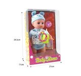OBL847787 - 14 INCH GLUE HEAD / BLOW BOTTLE BODY LIVE EYE DOLL SET
