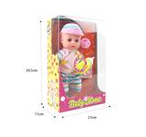 OBL847788 - 14 INCH GLUE HEAD / BLOW BOTTLE BODY LIVE EYE DOLL SET