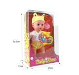 OBL847789 - 14 INCH GLUE HEAD / BLOW BOTTLE BODY LIVE EYE DOLL SET