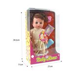 OBL847791 - 14 INCH GLUE HEAD / BLOW BOTTLE BODY LIVE EYE DOLL SET