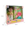 OBL847818 - 14 INCH GLUE HEAD / BLOW BOTTLE BODY LIVE EYE DOLL SET