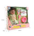 OBL847819 - 14 INCH GLUE HEAD / BLOW BOTTLE BODY LIVE EYE DOLL SET