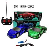 OBL848978 - 1：16四通遥控车来肯仿真车(透明红.兰.绿)（车头灯光）