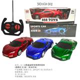 OBL848990 - 1：16四通遥控车来肯仿真车(透明红.兰.绿)（车头灯光）