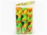 OBL849695 - HAPPY SHEEP AND GRAY WOLF RAINBOW CIRCLE