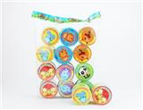 OBL849707 - 12 DOUBLE-COVERED RAINBOW RINGS