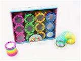 OBL849745 - 12 3D COVERED RAINBOW RINGS