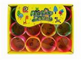 OBL849754 - 24 ROUND GOLD POWDER RAINBOW RINGS