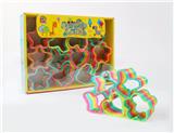 OBL849775 - 6 GOLDEN ONION DEFORMED RAINBOW RINGS
