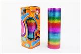 OBL849980 - BLACK FLASH FLAKES LASER RAINBOW RINGS