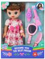 OBL850473 - 14 INCH EMPTY BODY STRAIGHT FOOT FAT BABY WITH HAIRPIN, CURLING COMB, MUSIC IC
