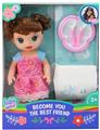 OBL850474 - 14 INCH GLUE FAT CHILD DOLL WITH A DINING PLATE DIAPERS FOUR IC