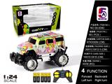 OBL852411 - 1: 24 WATER TRANSFER PRINTING HUMMER JEEP CROSS COUNTRY REMOTE CONTROL VEHICLE (POWER PACKAGE)