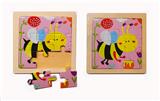 OBL852575 - JIGSAW. BEE (HIGH GRADE PURE WOOD, 9 GRIDS)