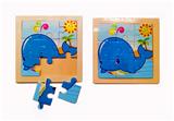 OBL852577 - JIGSAW. WHALES (9-GRID HIGH GRADE WOOD)