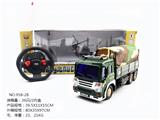 OBL852645 - 四通遥控带灯光方向盘军事布车