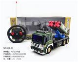 OBL852647 - 四通遥控带灯光方向盘军事导弹车8炮