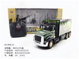 OBL852687 - 四通遥控带灯光军事货柜车