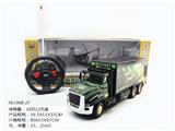 OBL852691 - 四通遥控带灯光方向盘军事货柜车