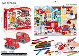 OBL853227 - FIRE FIGHTING JIGSAW PAINTING FIRE TRUCK