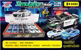 OBL854025 - 1:36 LIGHT MUSIC ALLOY RETURN POLICE CAR (12 PACKS)