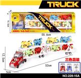 OBL855417 - 惯性拖头车拖8只滑行赛车摩托（双层双节）