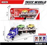 OBL855419 - 惯性拖头车拖2只滑行皮卡车（单层）