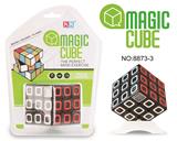 OBL855567 - 三阶黑色方格计时器魔方