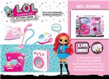 OBL856316 - Surprise doll electric washing machine iron set 8 x AA does not pack