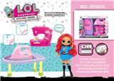 OBL856317 - Surprise doll light music sewing machine iron set 4 x AA does not pack