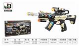 OBL857599 - (GCC)枪管360度旋转电动闪光音乐冲锋枪
