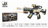 OBL857600 - 枪管360度旋转电动闪光音乐冲锋枪(带红外线)