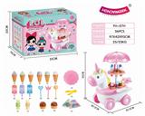 OBL858602 - SURPRISE DOLL LIGHT MUSIC PONY CANDY ICE CREAM CART