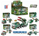OBL858611 - YIZHI CITY MILITARY BUILDING BLOCK 4-IN-1 RECOIL AIR DEFENSE MISSILE VEHICLE SERIES