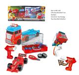 OBL859231 - 2.4G REMOTE CONTROL LIGHT MUSIC DISASSEMBLY CONTAINER TRUCK