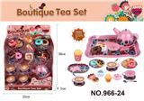 OBL859968 - PURE COLORED FLOWER TEA SET WITH TINPLATE ALLOY