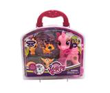 OBL860432 - LARGE ENAMEL UNICORN WITH 4 Q PETS