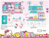 OBL864816 - KT双猫厨房餐具过家家套装