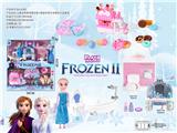 OBL864830 - 英文冰雪奇缘浴室+户外雪糕车双层过家家套装