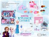OBL864831 - 俄文冰雪奇缘浴室+户外雪糕车双层过家家套装