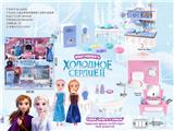 OBL864835 - 俄文冰雪奇缘厨房餐具+浴室双层过家家套装
