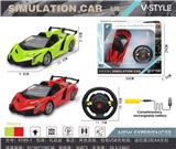 OBL867230 - 1:18 OPEN LAMBORGHINI FOUR-WAY REMOTE CONTROL CAR WITH FRONT LIGHT (STEERING WHEEL REMOTE CONTROL)