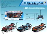 OBL867332 - 1: 18 BUGATTI (HARDTOP) THREE DOOR FIVE WAY REMOTE CONTROL CAR