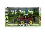 OBL868497 - FARMERS CAR, FRONT LIFT, REAR ACCESSORIES, PEOPLE, CATTLE, HORSES AND SHEEP